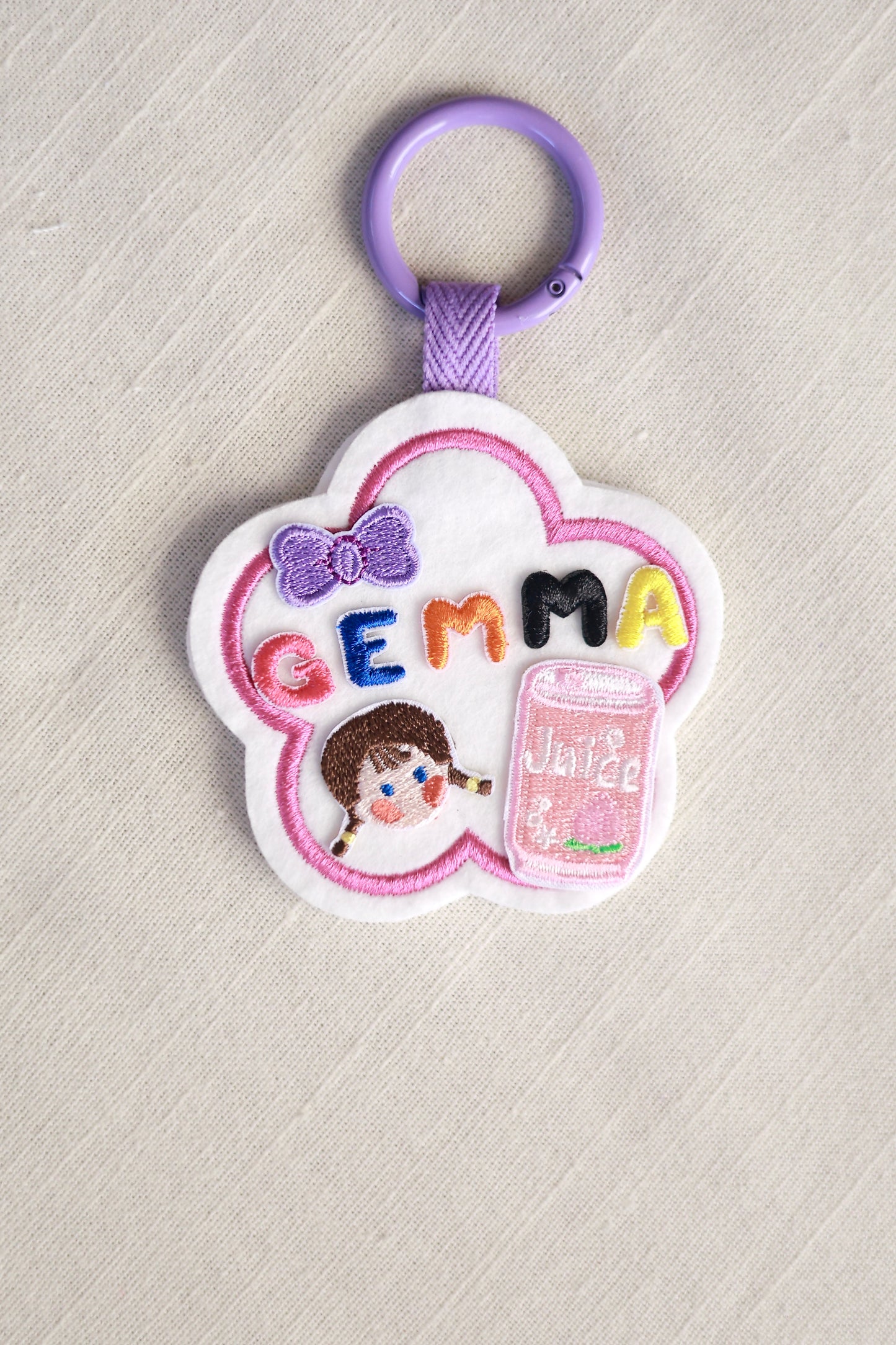 Flower-shaped keychain
