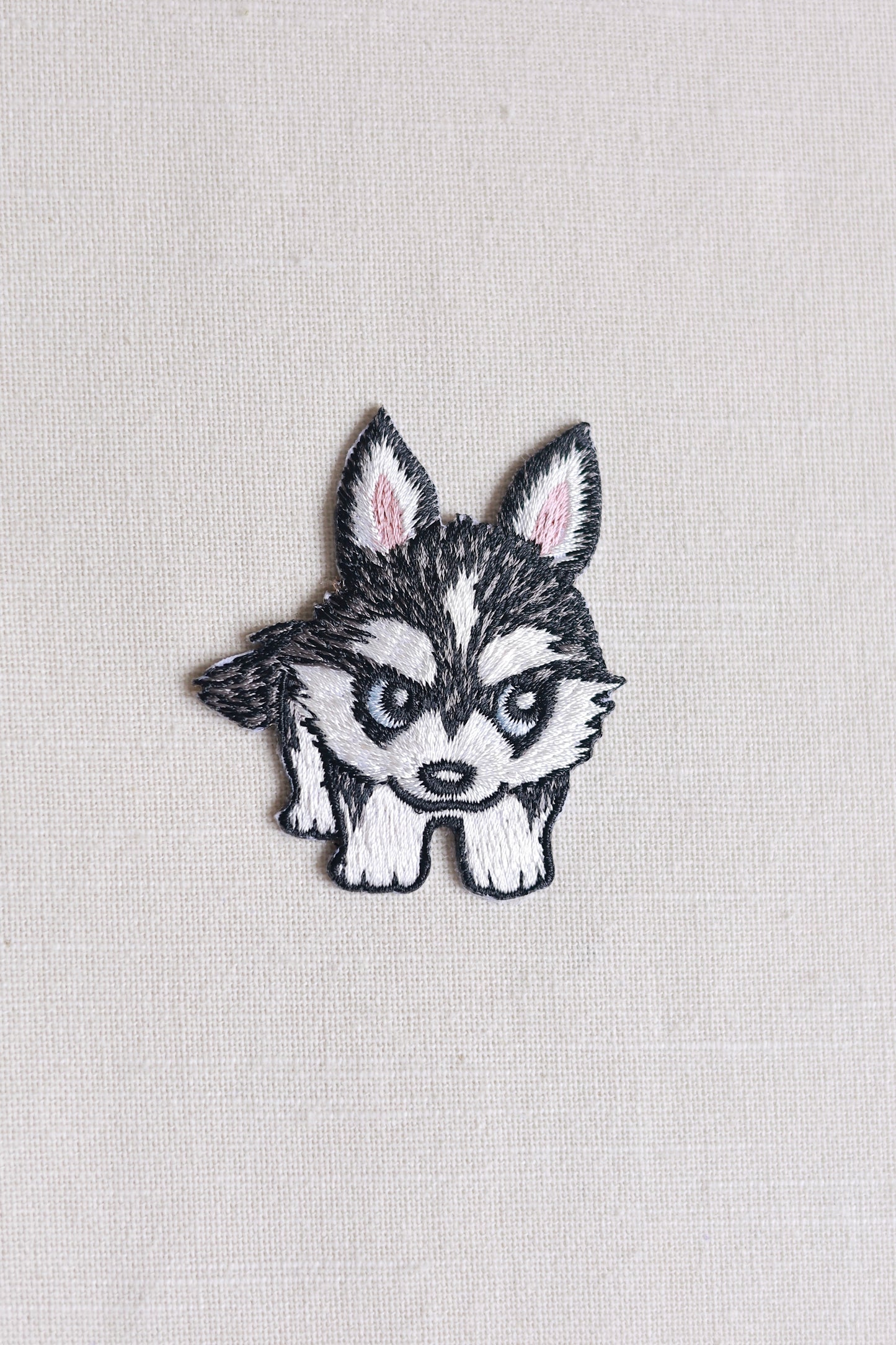 Husky Embroidered Patches