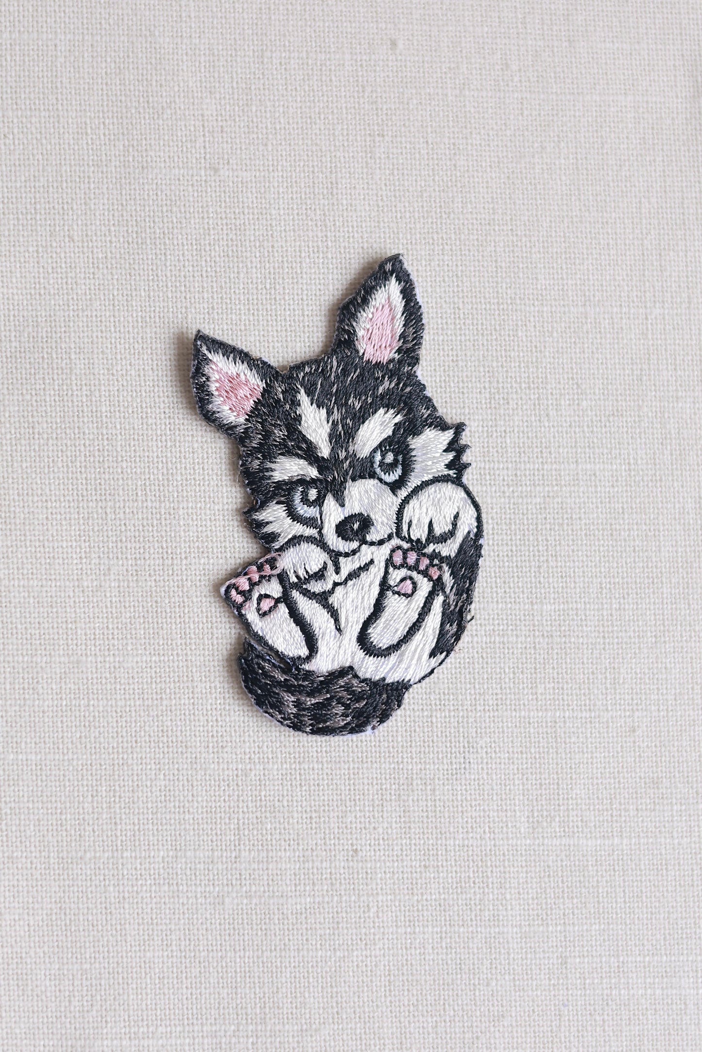 Husky Embroidered Patches