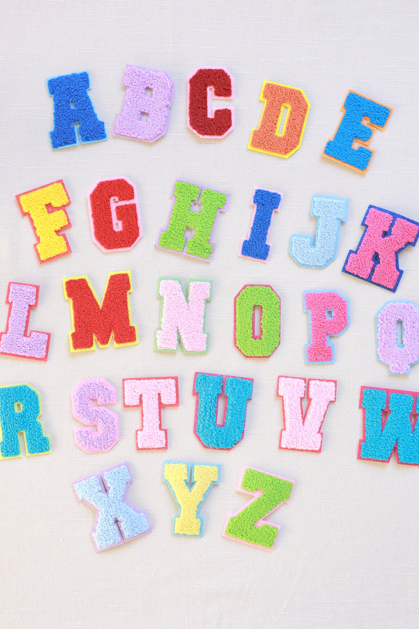 Rainbow Chenille Alphabet