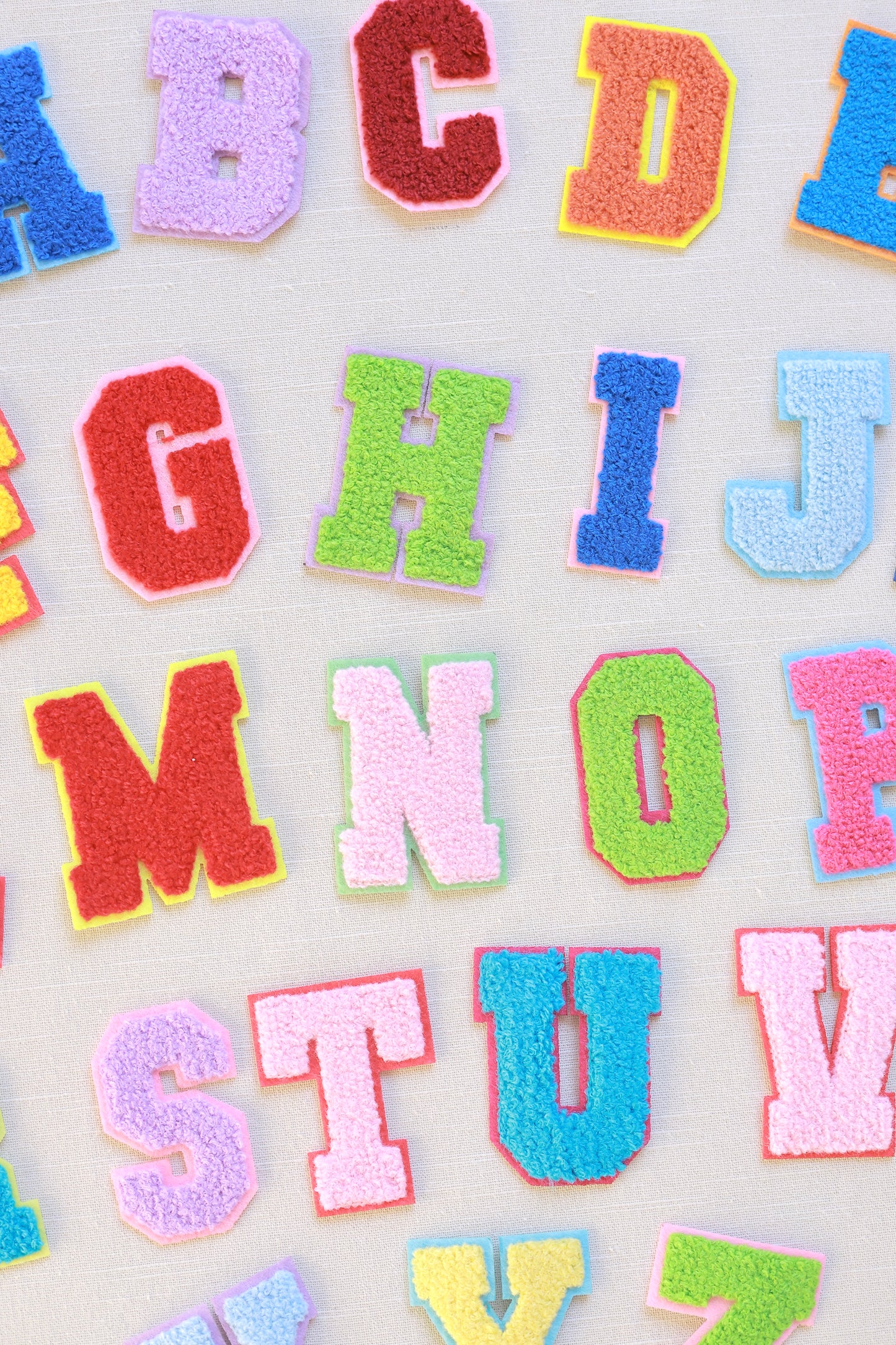Rainbow Chenille Alphabet