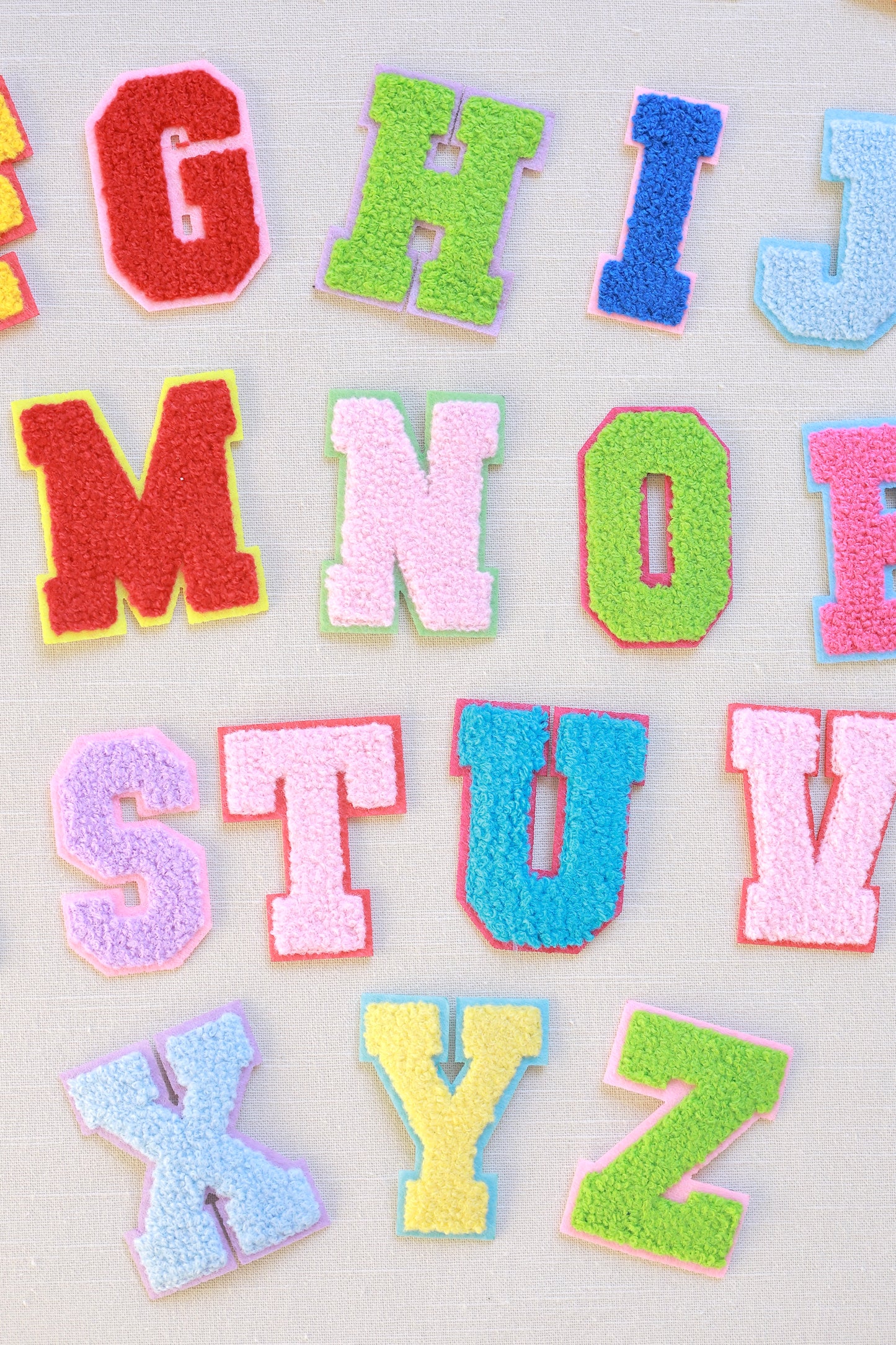 Rainbow Chenille Alphabet