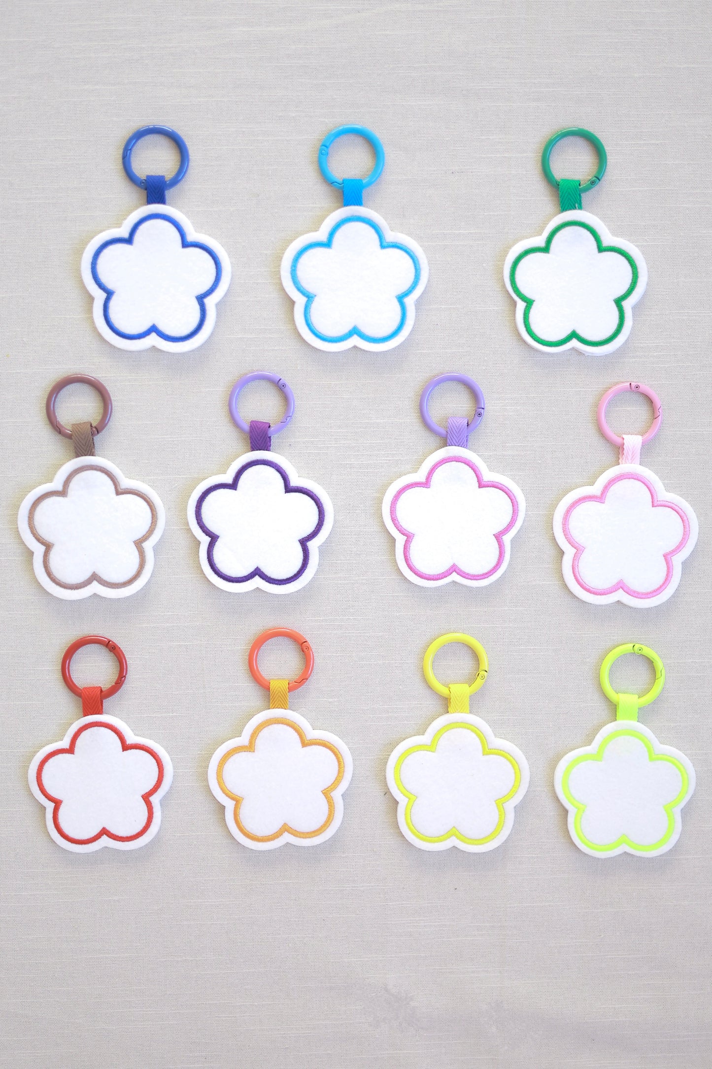 Flower-shaped keychain