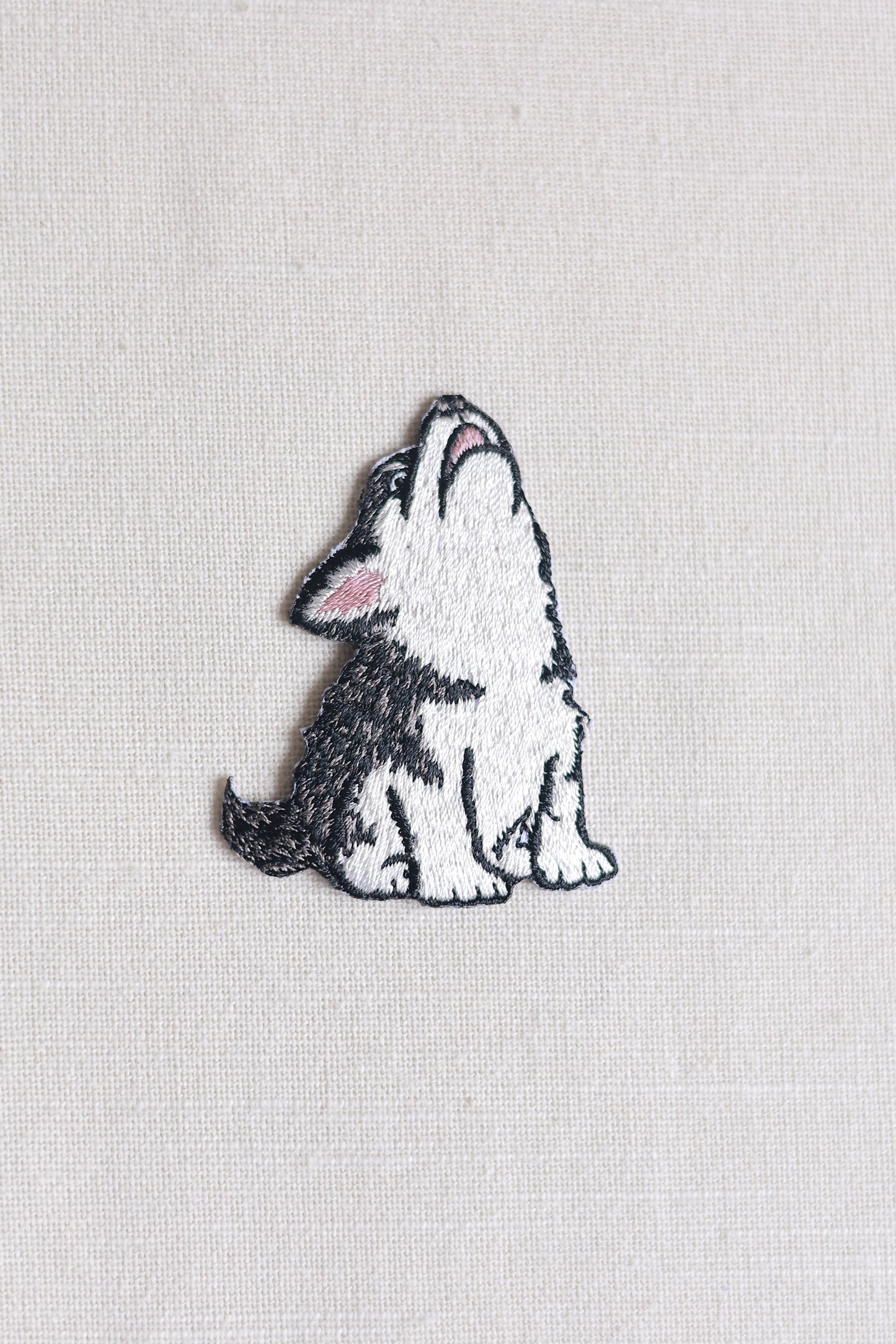 Husky Embroidered Patches
