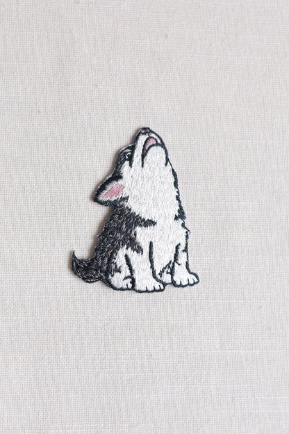 Husky Embroidered Patches