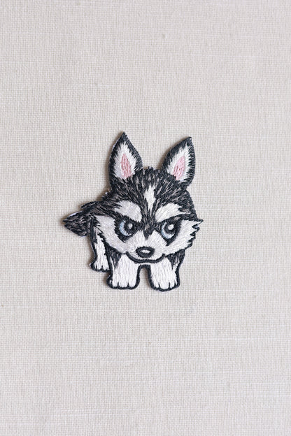 Husky Embroidered Patches
