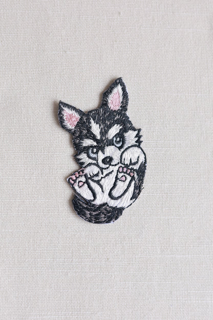 Husky Embroidered Patches